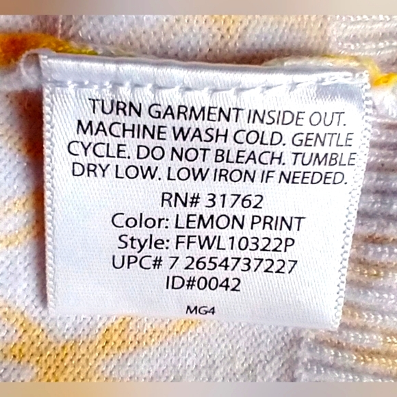 WHITE STAG Women's Plus Size 20 XXL White And Yellow Button Up Sweater Top NWOT - Picture 7 of 9